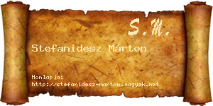Stefanidesz Márton névjegykártya