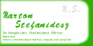 marton stefanidesz business card